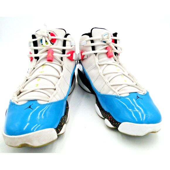 Nike Air Jordan 6 Rings Sneakers CK0018-100 Men's SIZE 12 Blue‎ Fury Cyber Pink